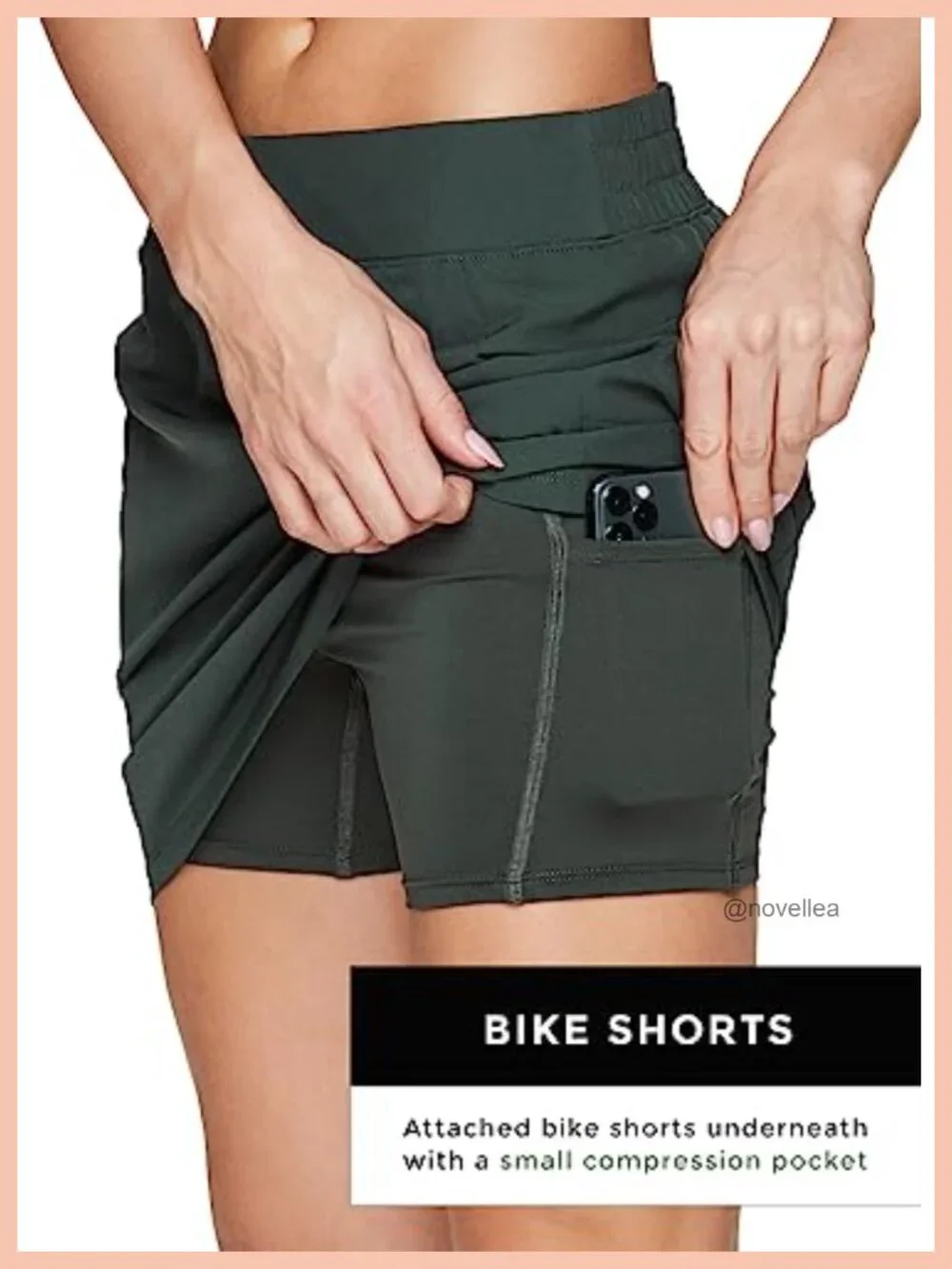 Athletic Skort with Attached Bike Shorts Quick Dry Stretch
